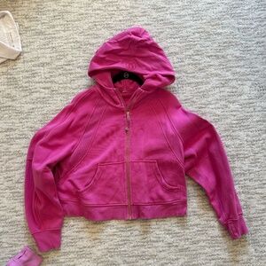 LIKE NEW! Lululemon Scuba Oversized Full-Zip Hoodie - Pink w/ Gold Zipper - M/L